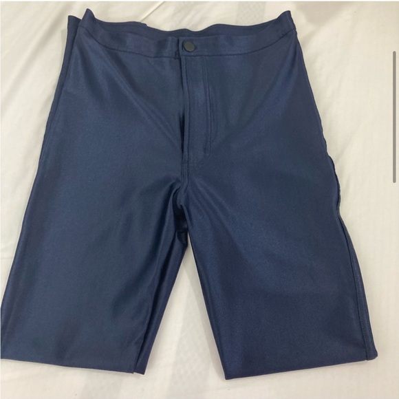 American Apparel High Rise Disco skinny pants Midnight Navy Blue Size Large - Picture 5 of 7